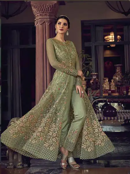 FC 6802 Sea Green in Banglory Silk Embroidery Work & Stone Work Salwar Suit . Festive Deal ₹3449. Delivery 4-6 Working Days. Shop now. | Jump Suits, Salwar suit, Designer Suits, Casual Suits, Creative suits, Palazzo Suits, Party Wear Suits, Patiala Suits, Straight Suits