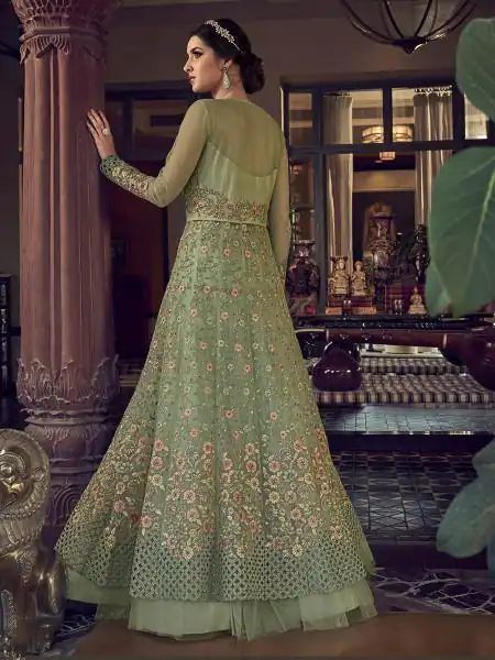 FC 6802 Sea Green in Banglory Silk Embroidery Work & Stone Work Salwar Suit . Festive Deal ₹3449. Delivery 4-6 Working Days. Shop now. | Jump Suits, Salwar suit, Designer Suits, Casual Suits, Creative suits, Palazzo Suits, Party Wear Suits, Patiala Suits, Straight Suits