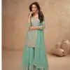FC 7518 Sea Green Chinon Salwar Suit Perfect for Wedding, Party, Diwali, Durga Puja, Temple Visit – . Festive Deal ₹3099. Delivery 4-6 Working Days. | Designer Suits, Jump Suits, Tops & Bottoms, Track Suits, Trendy Wear, Salwar suit, Casual Suits, Creative suits, Palazzo Suits, Party Wear Suits, Patiala Suits, Straight Suits