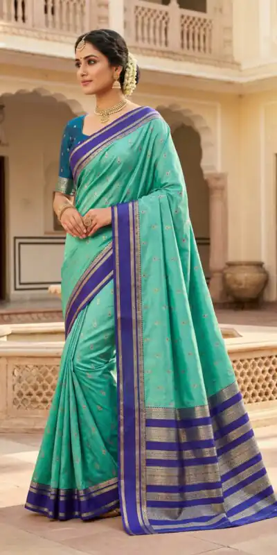 MB 3325 Sky Blue in Color Banarasi Silk Zari Work & Lace Work Saree . Now at just ₹1949. Delivery 4-6 Working Days. Shop now. | Sarees, Bollywood Sarees, Creative Sarees, Designer Sarees, Embroidered Sarees, Ethnic Saree, Modern Digital sarees, Party Wear Sarees