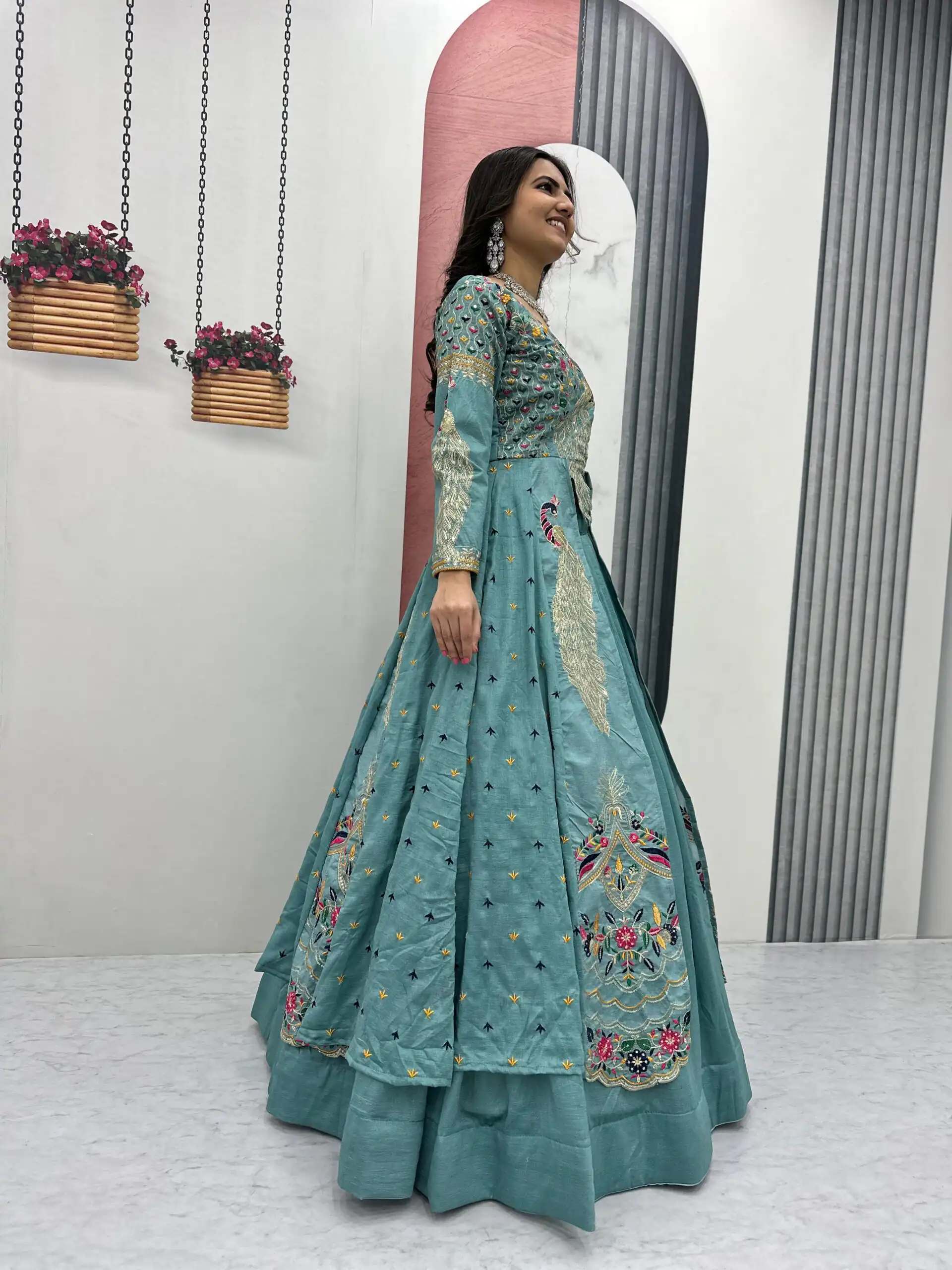PC 528 Sky Blue Color Vichitra Sequence Work Lehenga Choli Designer Work. Grab it for ₹2649. Delivery 4-6 Working Days. Shop now. | Lehenga, Bollywood Lehenga, Creative Lehenga, Designer Lehenga, Embroidered Lehenga, Party Wear Lehenga