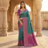 MB 6088 Teal Color Lace Work & Zari Work Sareein Pochampalli Silk. Best Price ₹2049. Delivery 4-6 Working Days. Shop now. | Sarees, Bollywood Sarees, Creative Sarees, Designer Sarees, Embroidered Sarees, Ethnic Saree, Modern Digital sarees, Party Wear Sarees