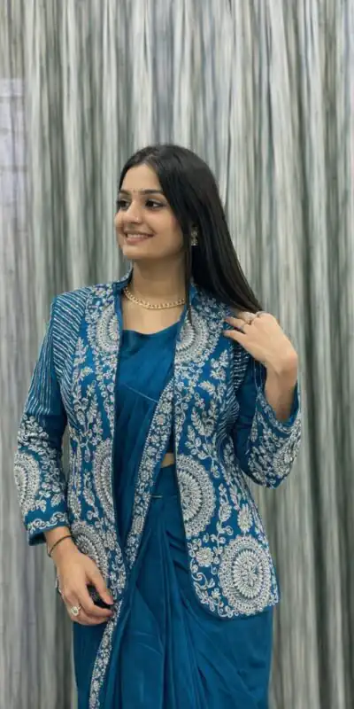 BB 49 Teal in Rangoli Silk Embroidery Work Saree . Wedding, Party, Festive, Events, Get it for ₹2099. Delivery 4-6 Working Days. Shop now. | Sarees, Bollywood Sarees, Creative Sarees, Designer Sarees, Embroidered Sarees, Ethnic Saree, Modern Digital sarees, Party Wear Sarees