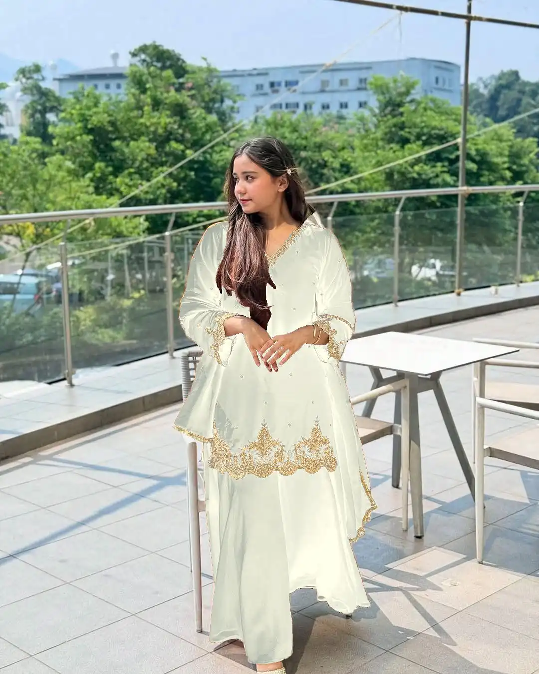 VLM 274 White Fox Georgette Salwar Suit Perfect for Wedding, Party, Reception, Eid, Mehendi – . Introductory Price ₹1899. Delivery 4-6 Working Days. | Jump Suits, Straight Suits, Salwar suit, Designer Suits, Casual Suits, Creative suits, Palazzo Suits, Party Wear Suits, Patiala Suits