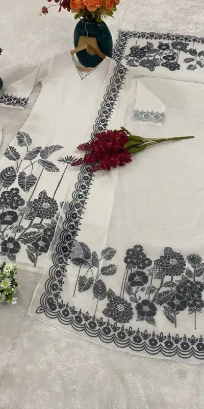 DC 101 White Georgette Salwar Suit Perfect for Wedding, Party, Traditional Day, Durga Puja, Reception – . Now at just ₹1649. Delivery 4-6 Working D | Jump Suits, Salwar suit, Designer Suits, Casual Suits, Creative suits, Palazzo Suits, Party Wear Suits, Patiala Suits, Straight Suits