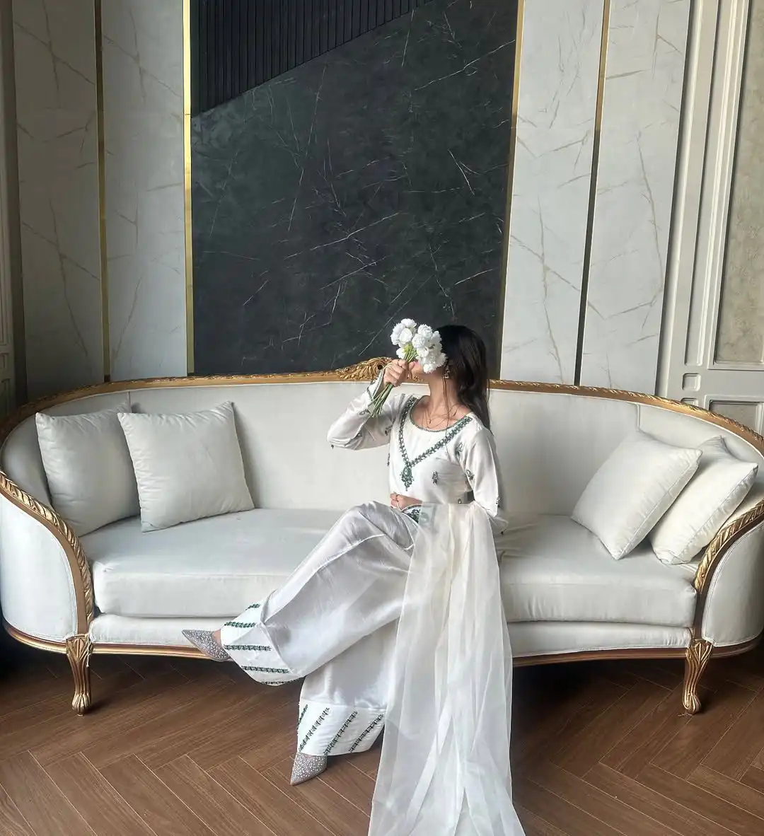 LG 1690 White Natural Crap Salwar Suit with Embroidery Work & Mirror Work. Special Price ₹1799. Delivery 4-6 Working Days. Shop now. | Designer Suits, Jump Suits, Tops & Bottoms, Track Suits, Trendy Wear, Salwar suit, Casual Suits, Creative suits, Palazzo Suits, Party Wear Suits, Patiala Suits, Straight Suits