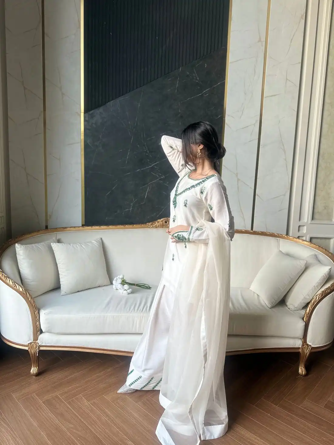 LG 1690 White Natural Crap Salwar Suit with Embroidery Work & Mirror Work. Special Price ₹1799. Delivery 4-6 Working Days. Shop now. | Designer Suits, Jump Suits, Tops & Bottoms, Track Suits, Trendy Wear, Salwar suit, Casual Suits, Creative suits, Palazzo Suits, Party Wear Suits, Patiala Suits, Straight Suits