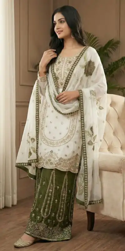 NSR 884 White Organza Silk Salwar Suit with Digital Print & Embroidery Work. Introductory Price ₹2149. Delivery 4-6 Working Days. Shop now. | Jump Suits, Salwar suit, Designer Suits, Casual Suits, Creative suits, Palazzo Suits, Party Wear Suits, Patiala Suits, Straight Suits