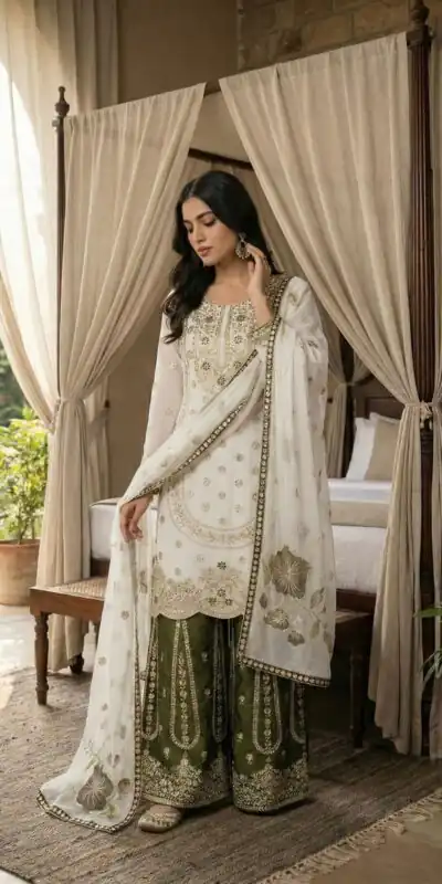 NSR 884 White Organza Silk Salwar Suit with Digital Print & Embroidery Work. Introductory Price ₹2149. Delivery 4-6 Working Days. Shop now. | Jump Suits, Salwar suit, Designer Suits, Casual Suits, Creative suits, Palazzo Suits, Party Wear Suits, Patiala Suits, Straight Suits