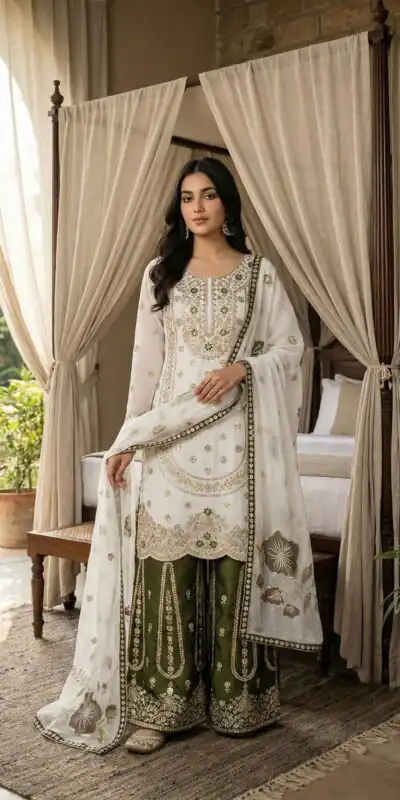 NSR 884 White Organza Silk Salwar Suit with Digital Print & Embroidery Work. Introductory Price ₹2149. Delivery 4-6 Working Days. Shop now. | Jump Suits, Salwar suit, Designer Suits, Casual Suits, Creative suits, Palazzo Suits, Party Wear Suits, Patiala Suits, Straight Suits