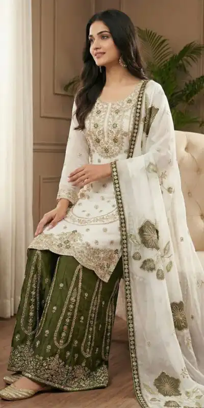 NSR 884 White Organza Silk Salwar Suit with Digital Print & Embroidery Work. Introductory Price ₹2149. Delivery 4-6 Working Days. Shop now. | Jump Suits, Salwar suit, Designer Suits, Casual Suits, Creative suits, Palazzo Suits, Party Wear Suits, Patiala Suits, Straight Suits