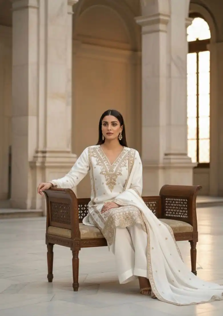 BE 444 White Color Organza Silk Salwar Suit with Embroidery Work. Special Price ₹2099. Delivery 4-6 Working Days. Shop now. | Jump Suits, Salwar suit, Designer Suits, Casual Suits, Creative suits, Palazzo Suits, Party Wear Suits, Patiala Suits, Straight Suits