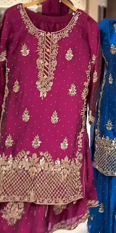 NF 1249 Wine Color Chinon Silk Salwar Suit with Embroidery Work. Online Get it for ₹2149. Delivery 4-6 Working Days. Shop now. | Jump Suits, Salwar suit, Designer Suits, Casual Suits, Creative suits, Palazzo Suits, Party Wear Suits, Patiala Suits, Straight Suits