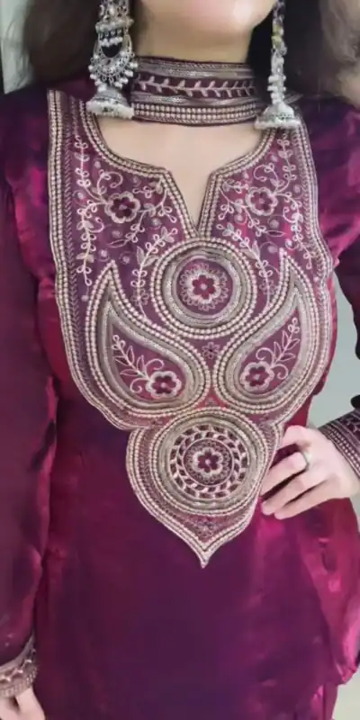 KD 1563 Wine in Wine Fendy Silk Thread Lace Work Salwar Suit . Exclusive Offer ₹1999. Delivery 4-6 Working Days. Shop now. | Jump Suits, Salwar suit, Designer Suits, Casual Suits, Creative suits, Palazzo Suits, Party Wear Suits, Patiala Suits, Straight Suits