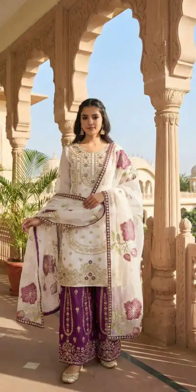 NSR 884 Wine Organza Silk Salwar Suit with Digital Print & Embroidery Work. Introductory Price ₹2149. Delivery 4-6 Working Days. Shop now. | Jump Suits, Salwar suit, Designer Suits, Casual Suits, Creative suits, Palazzo Suits, Party Wear Suits, Patiala Suits, Straight Suits