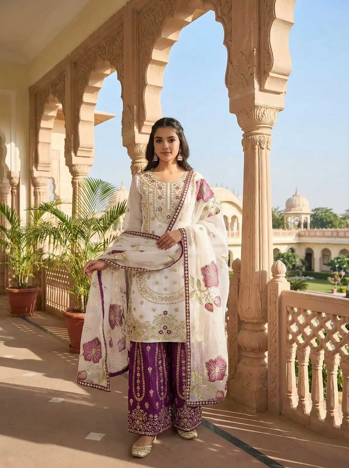 NSR 884 Wine Organza Silk Salwar Suit with Digital Print & Embroidery Work. Introductory Price ₹2149. Delivery 4-6 Working Days. Shop now. | Jump Suits, Salwar suit, Designer Suits, Casual Suits, Creative suits, Palazzo Suits, Party Wear Suits, Patiala Suits, Straight Suits
