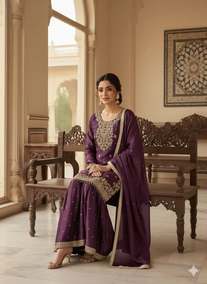LG 2062 Wine Organza Silk Salwar Suit with Embroidery Work. Wedding, Party, Festive, Events Exclusive Offer ₹2499. Delivery 4-6 Working Days. Shop now. | Jump Suits, Salwar suit, Designer Suits, Casual Suits, Creative suits, Palazzo Suits, Party Wear Suits, Patiala Suits, Straight Suits