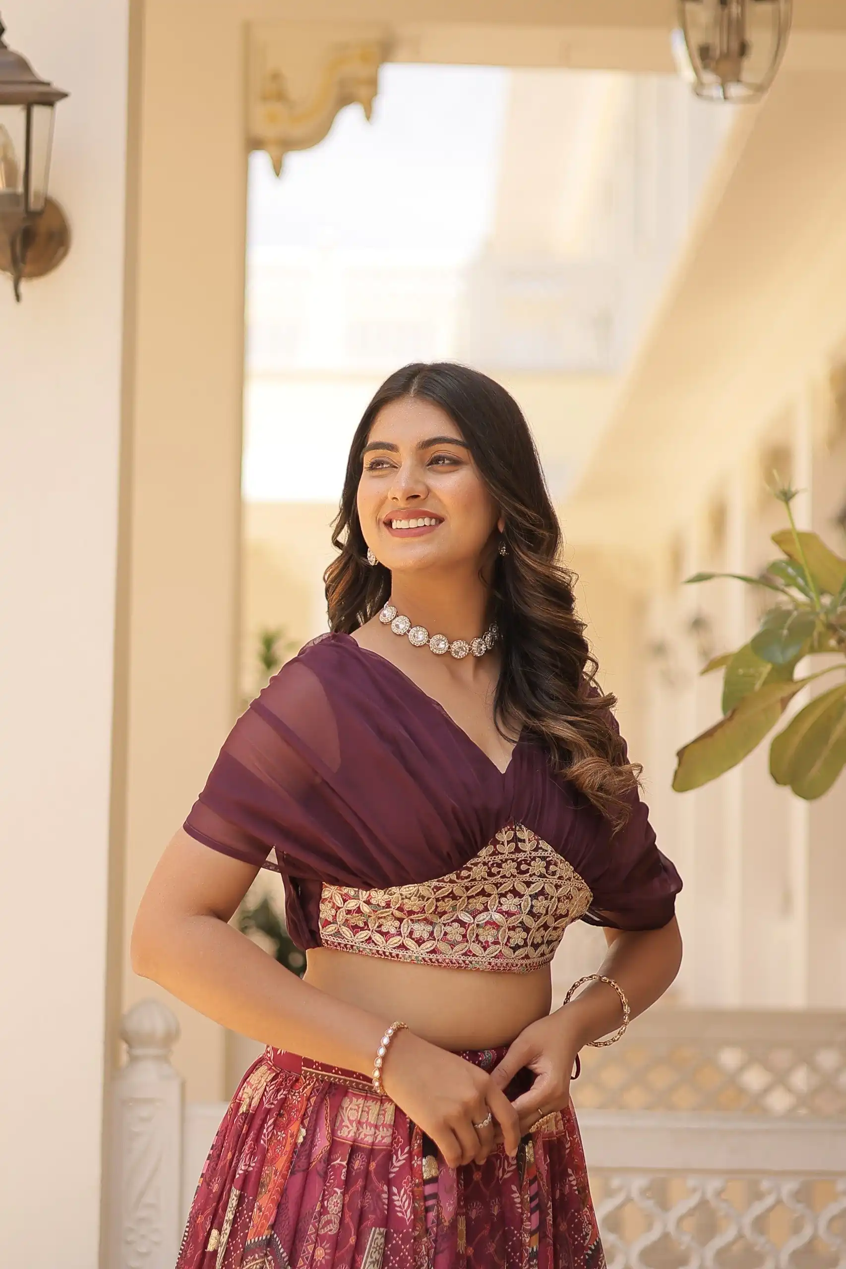 KA 5032 Wine Lehenga Choli Perfect for Wedding, Party, Temple Visit, Anniversary, Haldi – Best Price ₹3149. Delivery 4-6 Working Days. Shop now. | Lehenga, Bollywood Lehenga, Creative Lehenga, Designer Lehenga, Embroidered Lehenga, Party Wear Lehenga