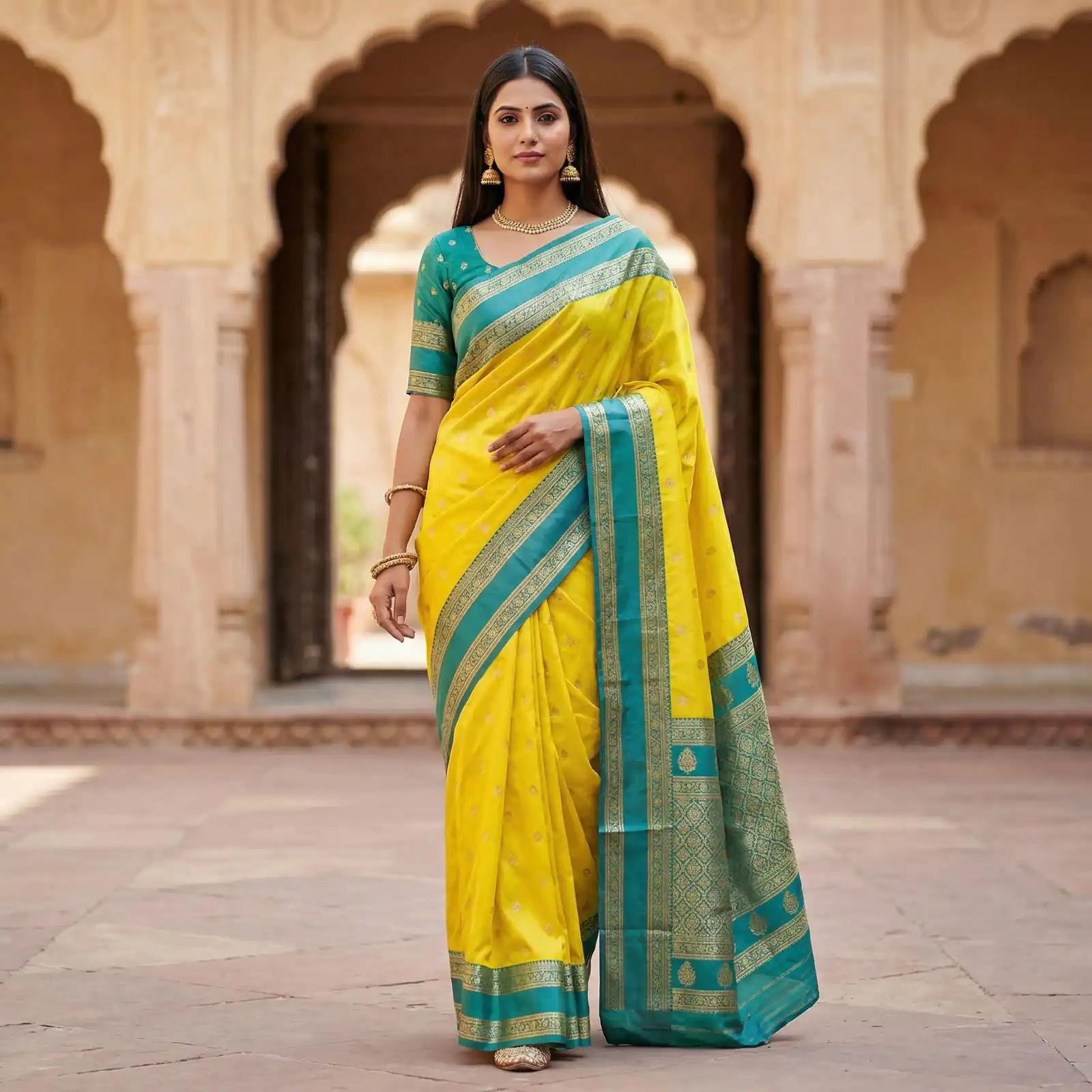 MB 3324 Yellow in Color Banarasi Silk Zari Work & Lace Work Saree . Now at just ₹1949. Delivery 4-6 Working Days. Shop now. | Sarees, Bollywood Sarees, Creative Sarees, Designer Sarees, Embroidered Sarees, Ethnic Saree, Modern Digital sarees, Party Wear Sarees