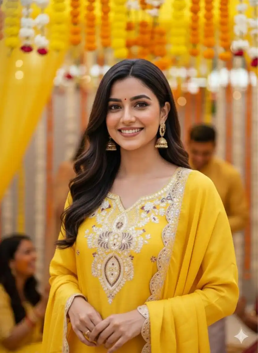 LG 2058 Yellow Chinon Salwar Suit with Embroidery Work. Wedding, Party, Festive, Events, Grab it for ₹2449. Delivery 4-6 Working Days. Shop now. | Designer Suits, Jump Suits, Salwar suit, Casual Suits, Creative suits, Palazzo Suits, Party Wear Suits, Patiala Suits, Straight Suits