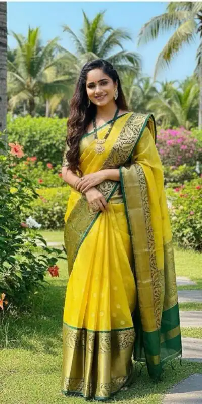 KPR 225 Yellow in Soft Lichi Silk Lace Work & Lace Border Saree . Special Price ₹1449. Delivery 4-6 Working Days. Shop now. | Sarees, Bollywood Sarees, Creative Sarees, Designer Sarees, Embroidered Sarees, Ethnic Saree, Modern Digital sarees, Party Wear Sarees