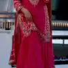 Angelic Pink Chinon Silk Embroider Work Salwar Suit