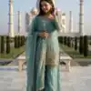Grand Sky Blue Fendy Silk Sequence Work Salwar Suit