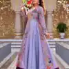Special Lavender Satin Silk Thread Work Lehenga Choli