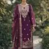 Super Wine Zimmy Silk Thread Work Salwar Suit