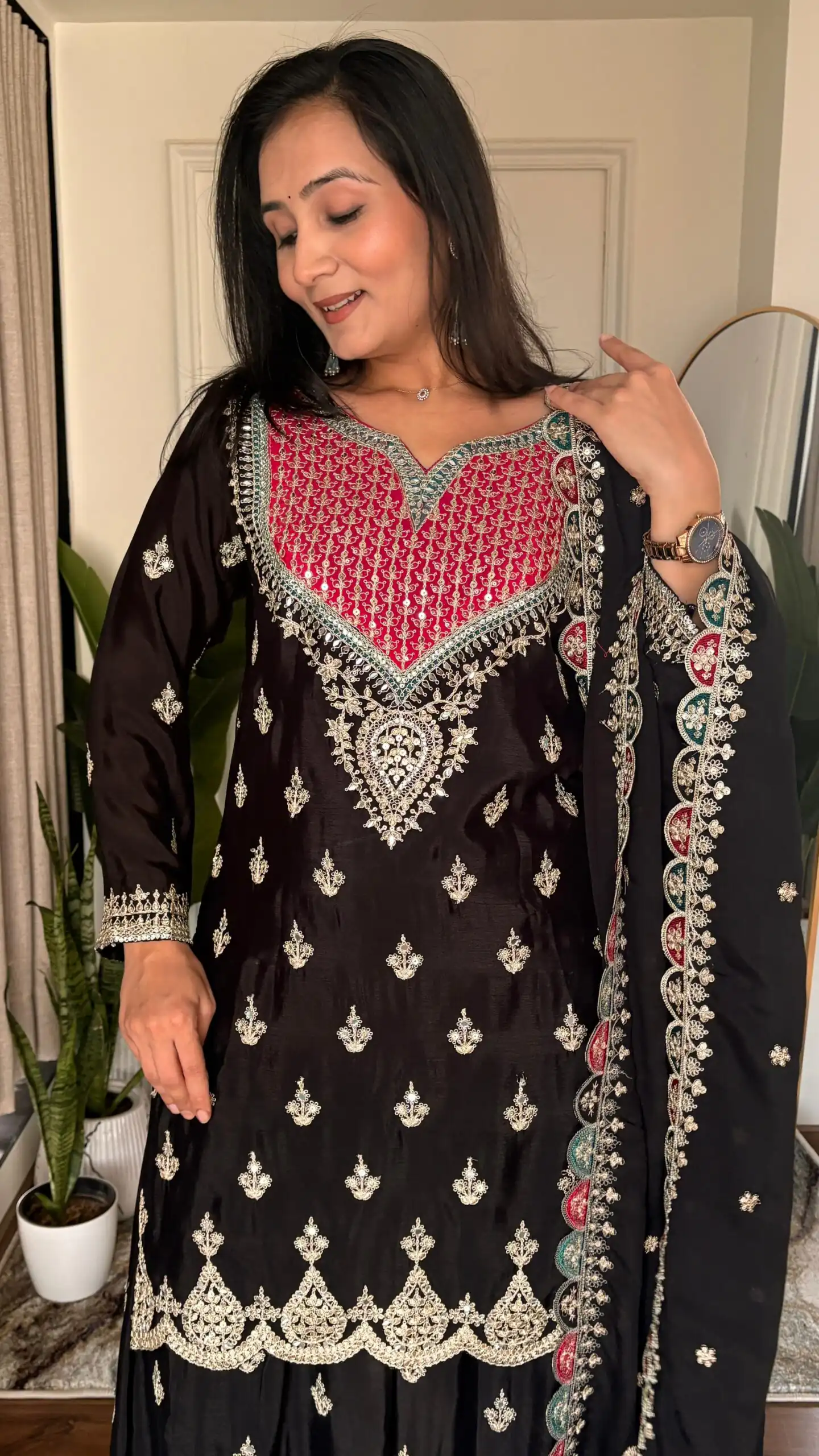 WW G 6000 Black Viscous Chinon Salwar Suit with Lace Work & Embroidery Work. Exclusive Offer ₹2499. Delivery 4-6 Working Days. Shop now. | Jump Suits, Salwar suit, Designer Suits, Casual Suits, Creative suits, Palazzo Suits, Party Wear Suits, Patiala Suits, Straight Suits