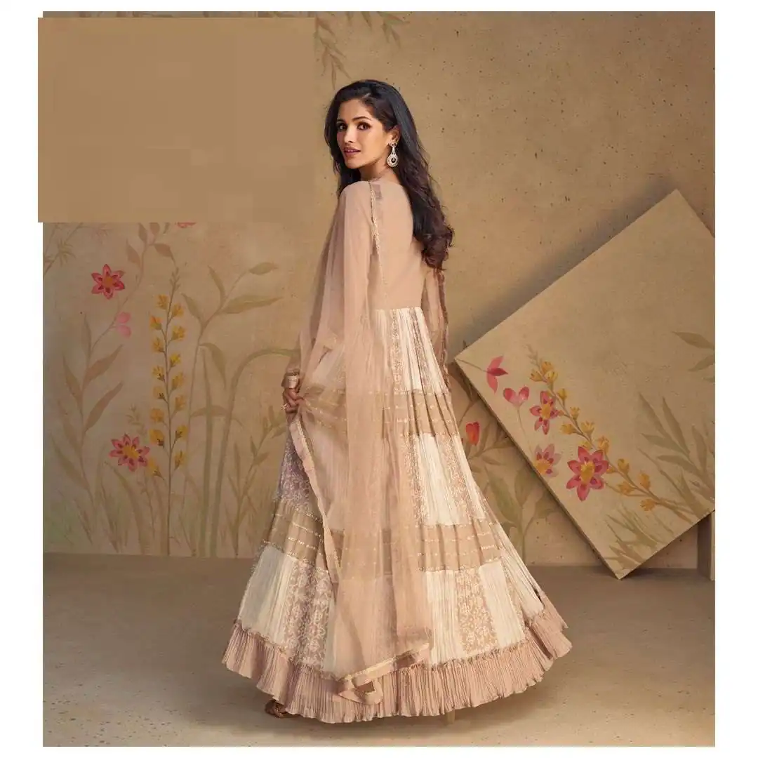 FC 5502 Cream Color Dual Tone Star Georgette Salwar Suit with Embroidery Work. Affordable Price ₹2649. Delivery 4-6 Working Days. Shop now. | Jump Suits, Salwar suit, Designer Suits, Casual Suits, Creative suits, Palazzo Suits, Party Wear Suits, Patiala Suits, Straight Suits