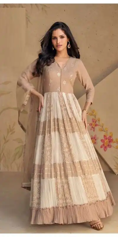 FC 5502 Cream Color Dual Tone Star Georgette Salwar Suit with Embroidery Work. Affordable Price âš2649. Delivery 4-6 Working Days. Shop now. | Jump Suits, Salwar suit, Designer Suits, Casual Suits, Creative suits, Palazzo Suits, Party Wear Suits, Patiala Suits, Straight Suits