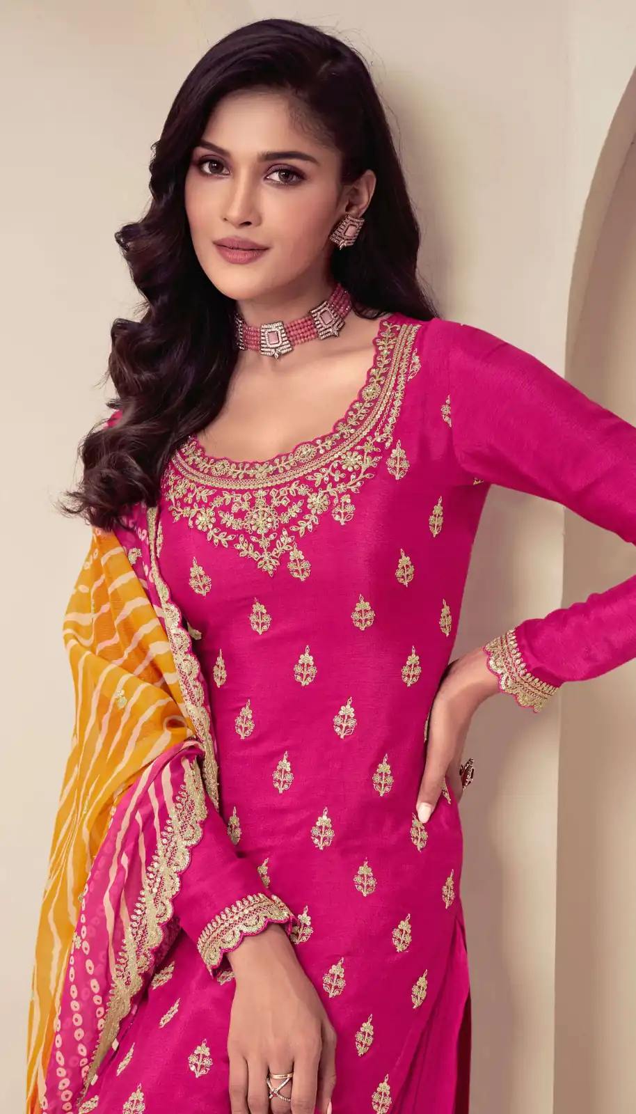 FC 72961 Pink Viscous Chinon Salwar Suit with Lace Work & Embroidery Work. Exclusive Offer ₹2549. Delivery 4-6 Working Days. Shop now. | Jump Suits, Salwar suit, Designer Suits, Casual Suits, Creative suits, Palazzo Suits, Party Wear Suits, Patiala Suits, Straight Suits