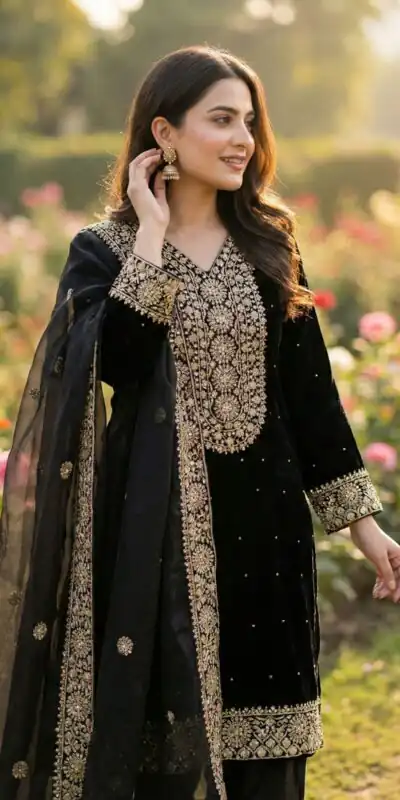 JF 040 Black Fendy Silk Salwar Suitwith Embroidery Work & Lace Work. Now at just ₹2049. Delivery 4-6 Working Days. Shop now. | Jump Suits, Salwar suit, Designer Suits, Casual Suits, Creative suits, Palazzo Suits, Party Wear Suits, Patiala Suits, Straight Suits