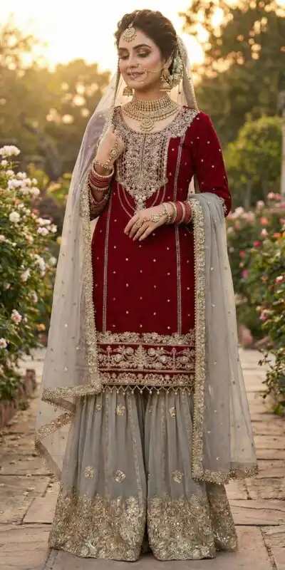 SR 1706 Maroon Faux Georgette Gown Perfect for Wedding, Party, Makar Sankranti, Karwa Chauth, Ethnic Day – . Now at just ₹1949. Delivery 4-6 Working D | Jump Suits, Salwar suit, Designer Suits, Casual Suits, Creative suits, Palazzo Suits, Party Wear Suits, Patiala Suits, Straight Suits