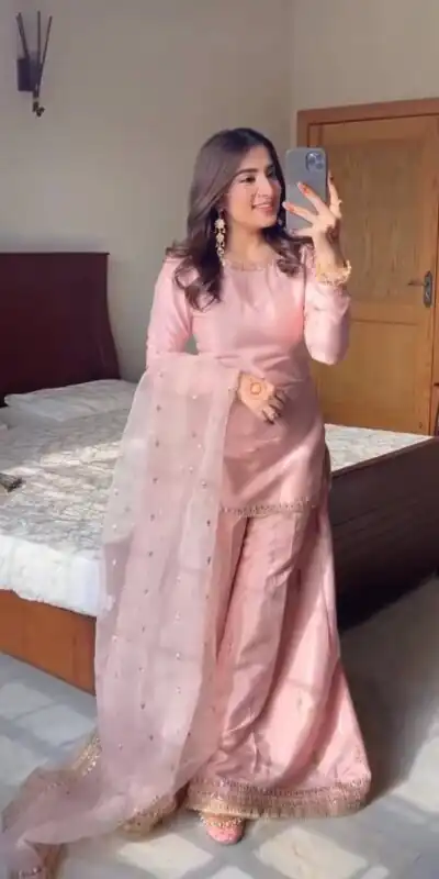 ST 199 Pink Dull Satin Salwar Suit Perfect for Wedding, Party, Reception, Raksha Bandhan, Eid – . Best Price ₹1999. Delivery 4-6 Working Days. Shop now | Jump Suits, Salwar suit, Designer Suits, Casual Suits, Creative suits, Palazzo Suits, Party Wear Suits, Patiala Suits, Straight Suits