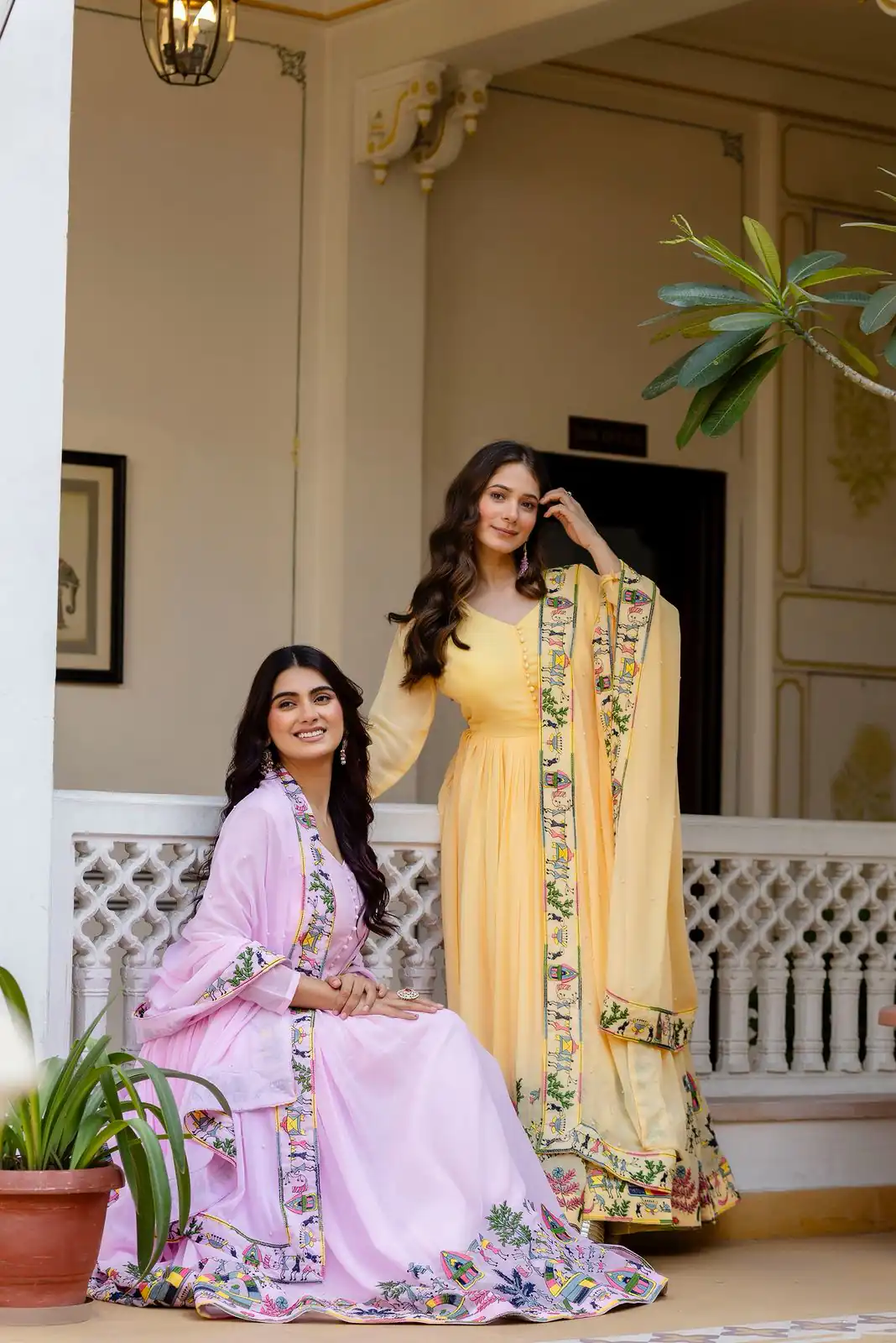 RR 41 Pink Faux Georgette Gown Perfect for Wedding, Party, Makar Sankranti, Karwa Chauth, Ethnic Day – . Now at just ₹2599. Delivery 4-6 Working D | Gowns, Bollywood Gowns, Creative Gowns, Designer Gowns, Embroidered Gowns, Party Wear Gowns