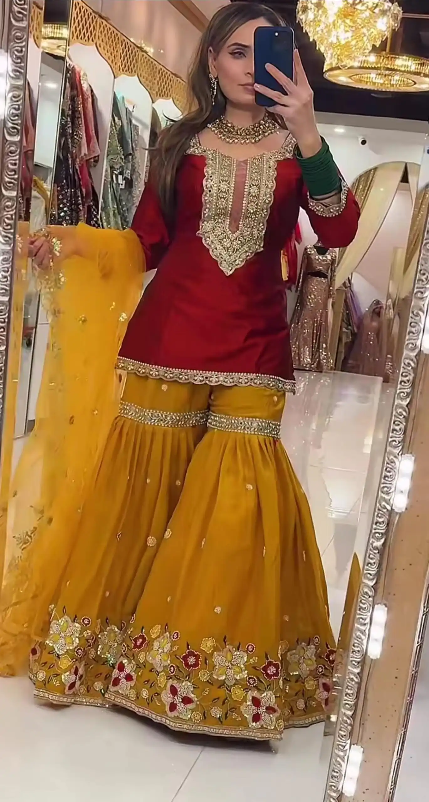 NF 1272 Red Faux Georgette Gown Perfect for Wedding, Party, Makar Sankranti, Karwa Chauth, Ethnic Day – . Now at just ₹2449. Delivery 4-6 Working D | Jump Suits, Salwar suit, Designer Suits, Casual Suits, Creative suits, Palazzo Suits, Party Wear Suits, Patiala Suits, Straight Suits