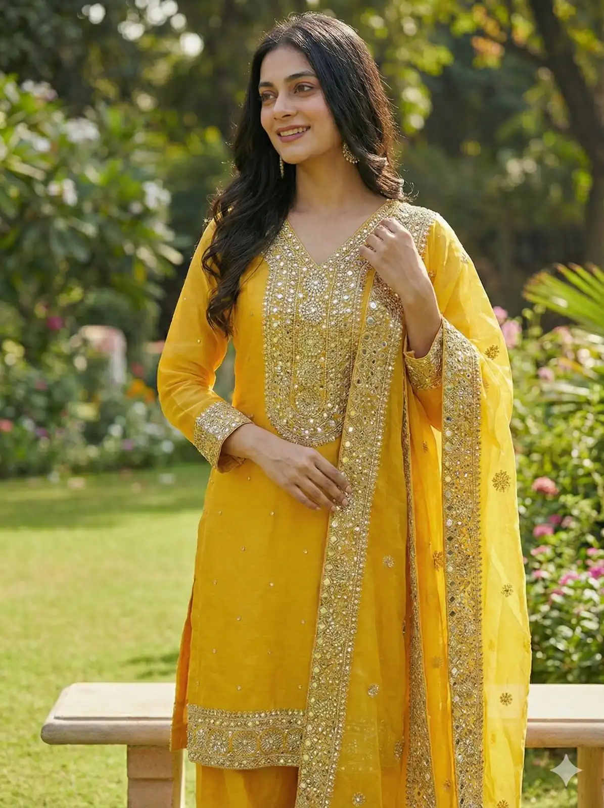 JF 040 Yellow Fendy Silk Salwar Suitwith Embroidery Work & Lace Work. Now at just ₹2049. Delivery 4-6 Working Days. Shop now. | Jump Suits, Salwar suit, Designer Suits, Casual Suits, Creative suits, Palazzo Suits, Party Wear Suits, Patiala Suits, Straight Suits