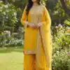 JF 040 Yellow Fendy Silk Salwar Suitwith Embroidery Work & Lace Work. Now at just ₹2049. Delivery 4-6 Working Days. Shop now. | Jump Suits, Salwar suit, Designer Suits, Casual Suits, Creative suits, Palazzo Suits, Party Wear Suits, Patiala Suits, Straight Suits