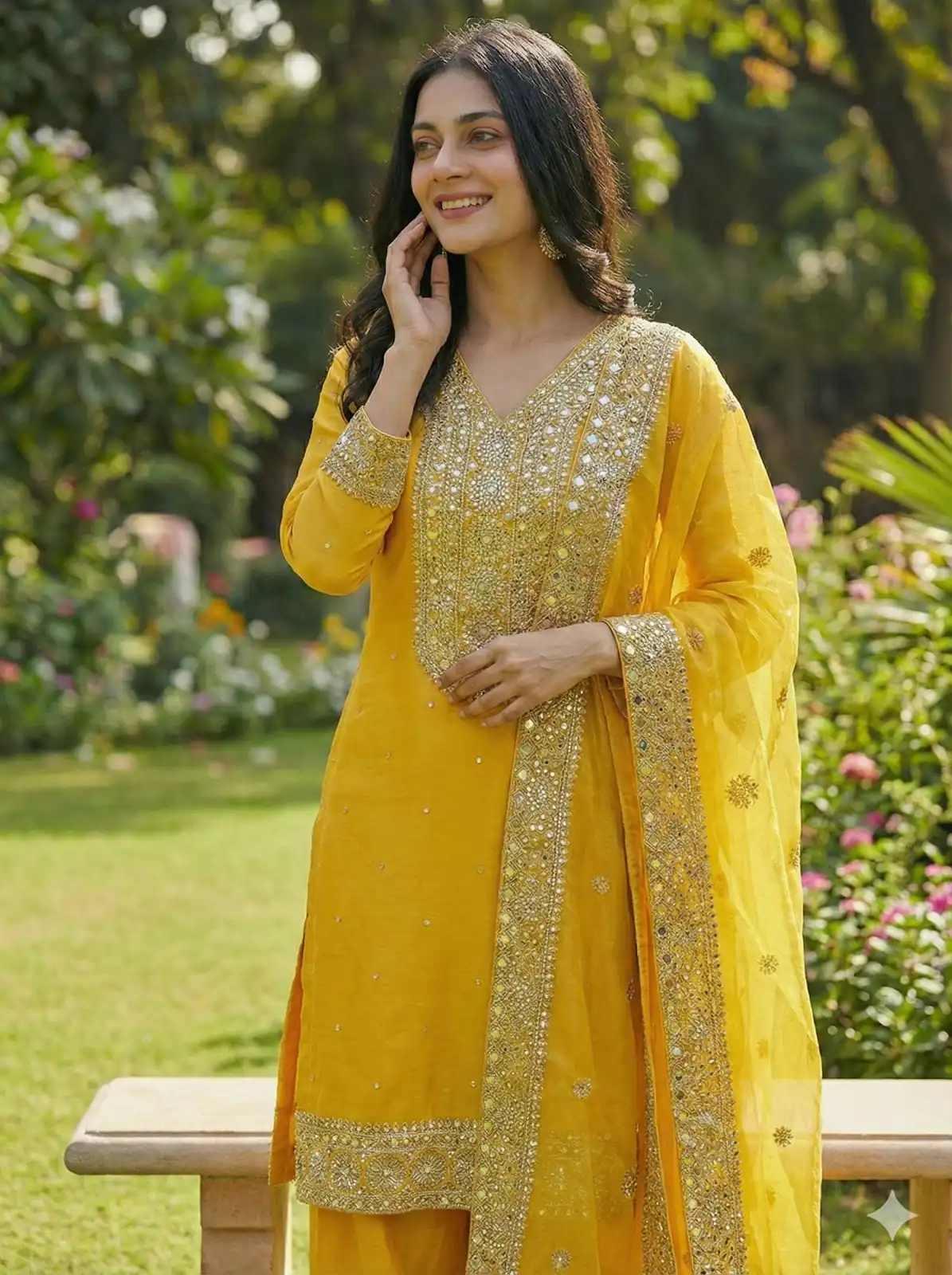 JF 040 Yellow Fendy Silk Salwar Suitwith Embroidery Work & Lace Work. Now at just ₹2049. Delivery 4-6 Working Days. Shop now. | Jump Suits, Salwar suit, Designer Suits, Casual Suits, Creative suits, Palazzo Suits, Party Wear Suits, Patiala Suits, Straight Suits