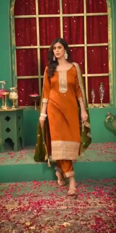DC 96 Orange Color Chinon Silk Salwar Suit with Embroidery Work. Online Get it for ₹2149. Delivery 4-6 Working Days. Shop now. | Jump Suits, Salwar suit, Designer Suits, Casual Suits, Creative suits, Palazzo Suits, Party Wear Suits, Patiala Suits, Straight Suits