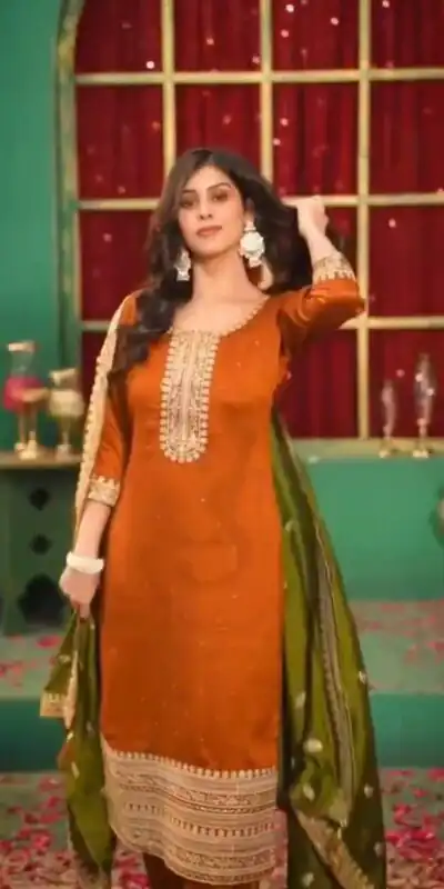 DC 96 Orange Color Chinon Silk Salwar Suit with Embroidery Work. Online Get it for ₹2149. Delivery 4-6 Working Days. Shop now. | Jump Suits, Salwar suit, Designer Suits, Casual Suits, Creative suits, Palazzo Suits, Party Wear Suits, Patiala Suits, Straight Suits