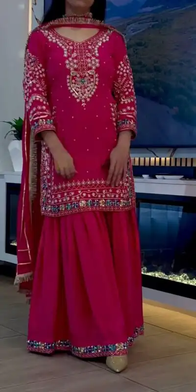 MF 457 Pink Color Chinon Silk Salwar Suit with Embroidery Work. Online Get it for ₹2149. Delivery 4-6 Working Days. Shop now. | Jump Suits, Salwar suit, Designer Suits, Casual Suits, Creative suits, Palazzo Suits, Party Wear Suits, Patiala Suits, Straight Suits