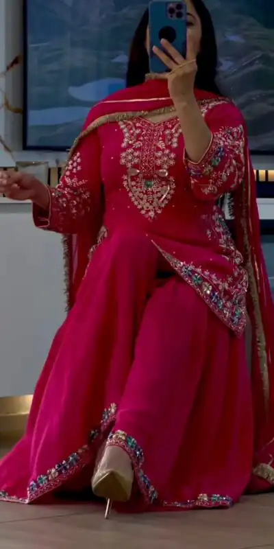 MF 457 Pink Color Chinon Silk Salwar Suit with Embroidery Work. Online Get it for ₹2149. Delivery 4-6 Working Days. Shop now. | Jump Suits, Salwar suit, Designer Suits, Casual Suits, Creative suits, Palazzo Suits, Party Wear Suits, Patiala Suits, Straight Suits