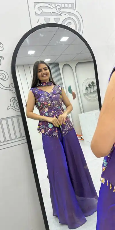 PC 551 Purple Tissue Simmer Salwar Suit with Embroidery Work. Affordable Price ₹2549. Delivery 4-6 Working Days. Shop now. | Jump Suits, Salwar suit, Designer Suits, Casual Suits, Creative suits, Palazzo Suits, Party Wear Suits, Patiala Suits, Straight Suits