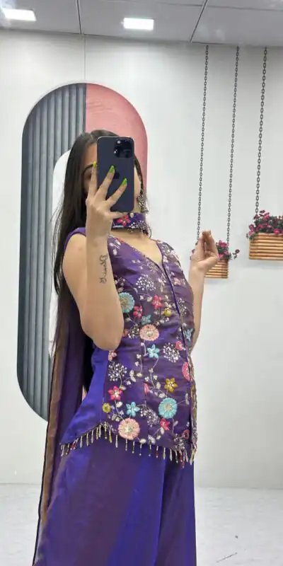 PC 551 Purple Tissue Simmer Salwar Suit with Embroidery Work. Affordable Price ₹2549. Delivery 4-6 Working Days. Shop now. | Jump Suits, Salwar suit, Designer Suits, Casual Suits, Creative suits, Palazzo Suits, Party Wear Suits, Patiala Suits, Straight Suits