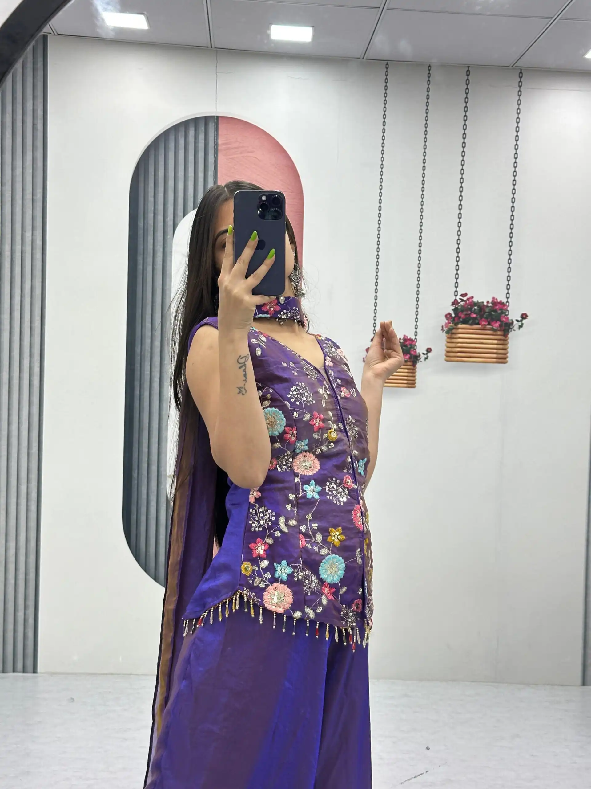 PC 551 Purple Tissue Simmer Salwar Suit with Embroidery Work. Affordable Price ₹2549. Delivery 4-6 Working Days. Shop now. | Jump Suits, Salwar suit, Designer Suits, Casual Suits, Creative suits, Palazzo Suits, Party Wear Suits, Patiala Suits, Straight Suits