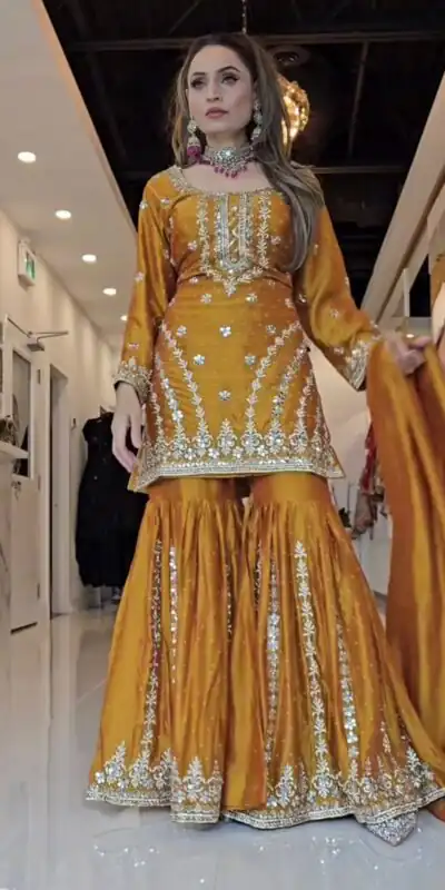 ND 5036 Yellow Color Chinon Silk Salwar Suit with Embroidery Work. Online Get it for ₹2149. Delivery 4-6 Working Days. Shop now. | Jump Suits, Salwar suit, Designer Suits, Casual Suits, Creative suits, Palazzo Suits, Party Wear Suits, Patiala Suits, Straight Suits