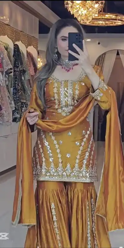 ND 5036 Yellow Color Chinon Silk Salwar Suit with Embroidery Work. Online Get it for ₹2149. Delivery 4-6 Working Days. Shop now. | Jump Suits, Salwar suit, Designer Suits, Casual Suits, Creative suits, Palazzo Suits, Party Wear Suits, Patiala Suits, Straight Suits